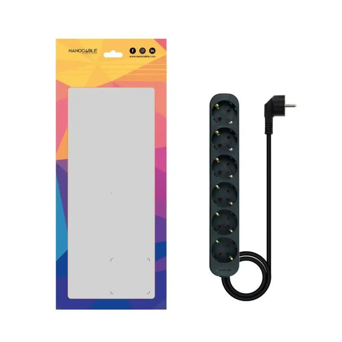 Олово NANOCABLE 10.37.0006-NS-BK 3680 W 250 V 1,4 m