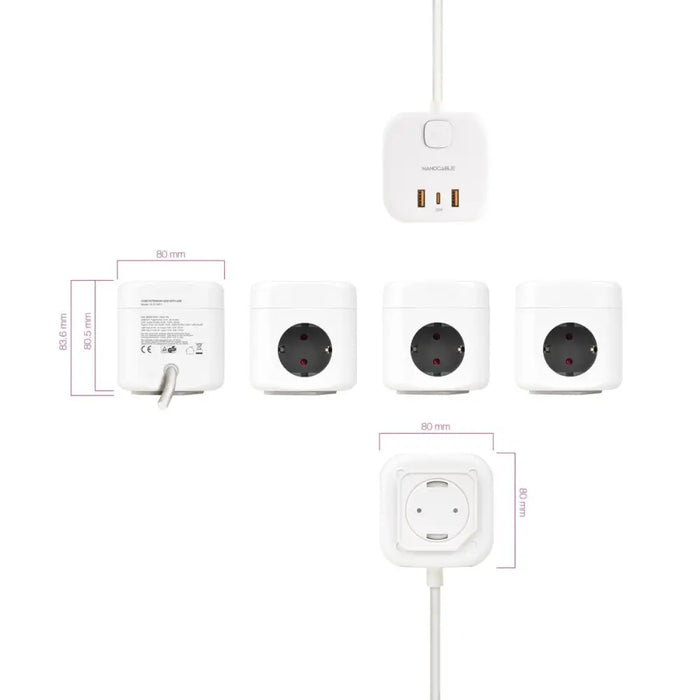 Олово NANOCABLE 10.37.0011 Бял (1,4 m)