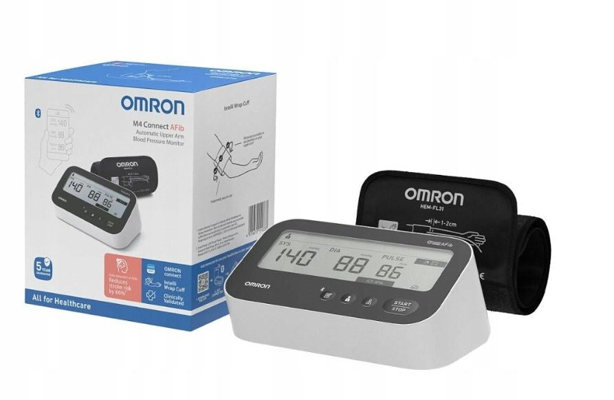 Апарат за кръвно налягане OMRON M4 Connect Afib за горна част на ръката