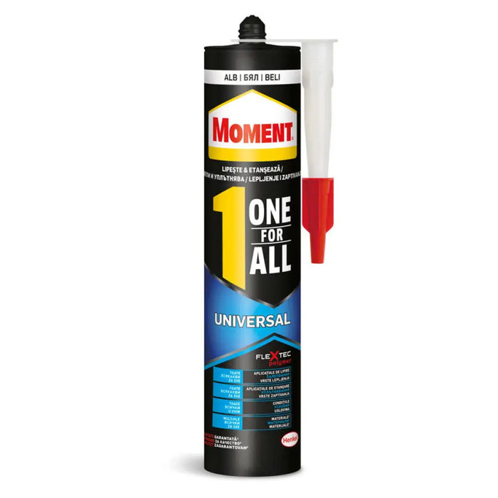 ONE FOR ALL UNIVERSAL МОНТАЖНО ЛЕПИЛО БЯЛО 389 G MOMENT
