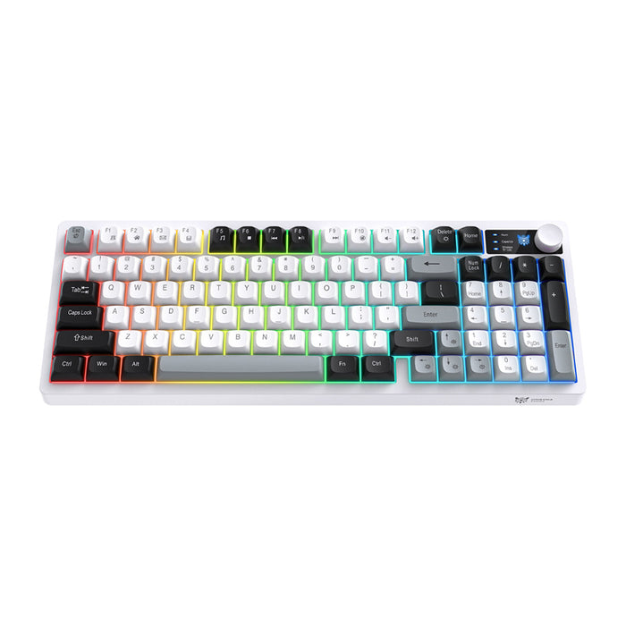 Геймърска клавиатура Onikuma MT902 2.4G (черно-бяла)
