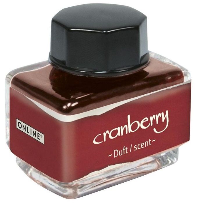 Мастило с аромат Online - Cranberry, червено, 15 ml