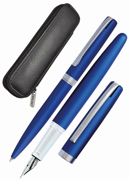 Комплект писалка и химикалка Online Eleganza - Satin Blue