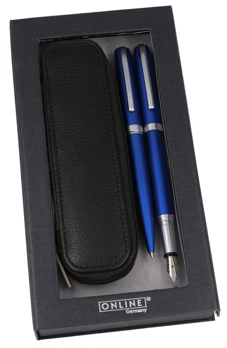 Комплект писалка и химикалка Online Eleganza - Satin Blue