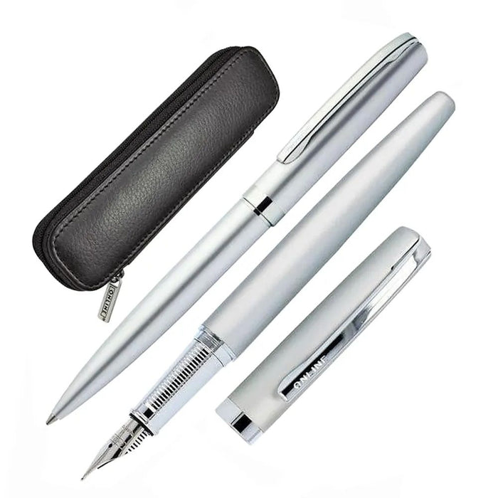 Комплект писалка и химикалка Online Eleganza - Silver