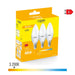 Опаковка от 3 LED крушки EDM 98204 G 35 W 5 W 50 W E14 400