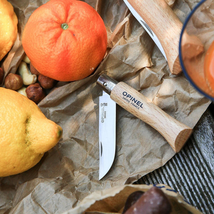 Сгъваем нож Opinel Inox - №5, бук
