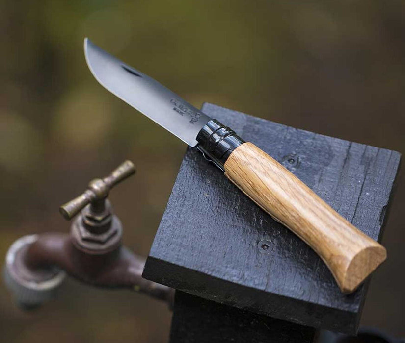 Сгъваем нож Opinel Luxe - №8, дъб, черен