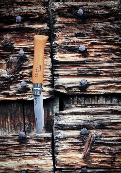 Сгъваем нож Opinel Carbone - №4, бук