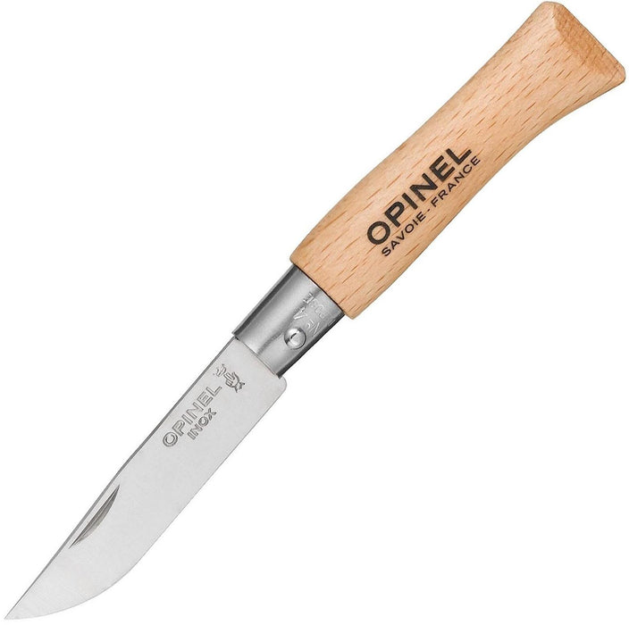 Сгъваем нож Opinel Inox - №4, бук