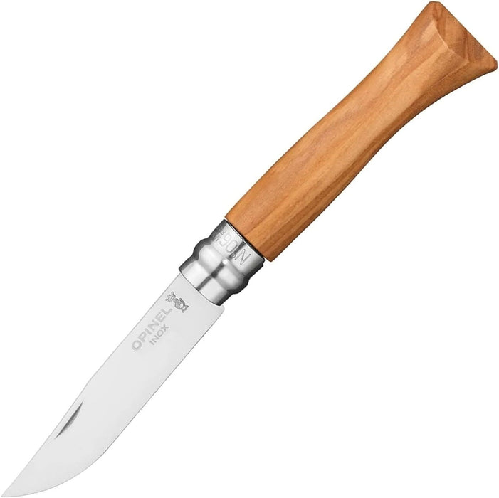 Сгъваем нож Opinel Luxe - 7 cm, маслиново дърво