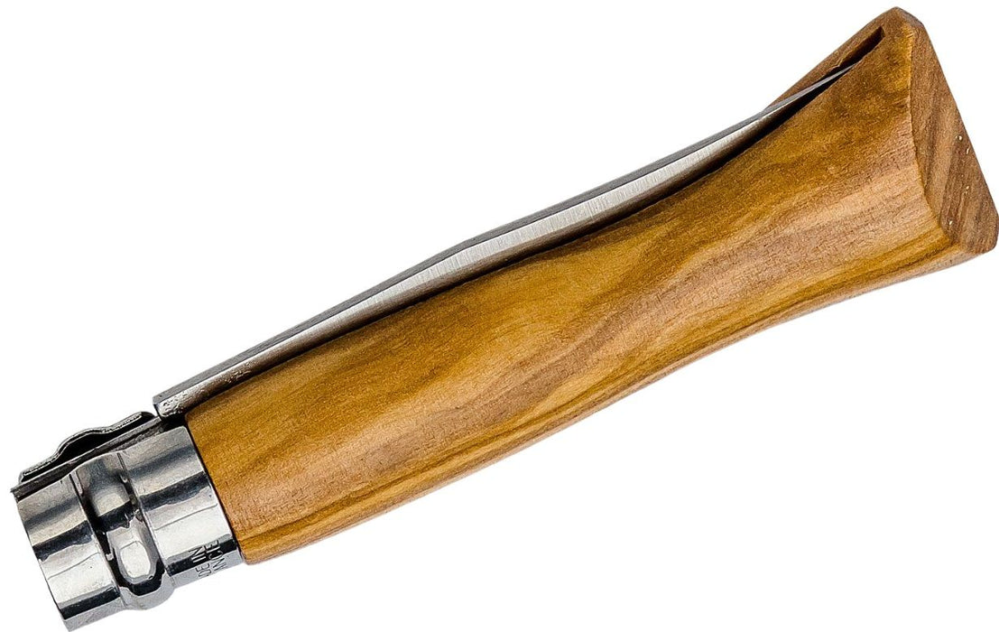 Сгъваем нож Opinel Luxe - 7 cm, маслиново дърво