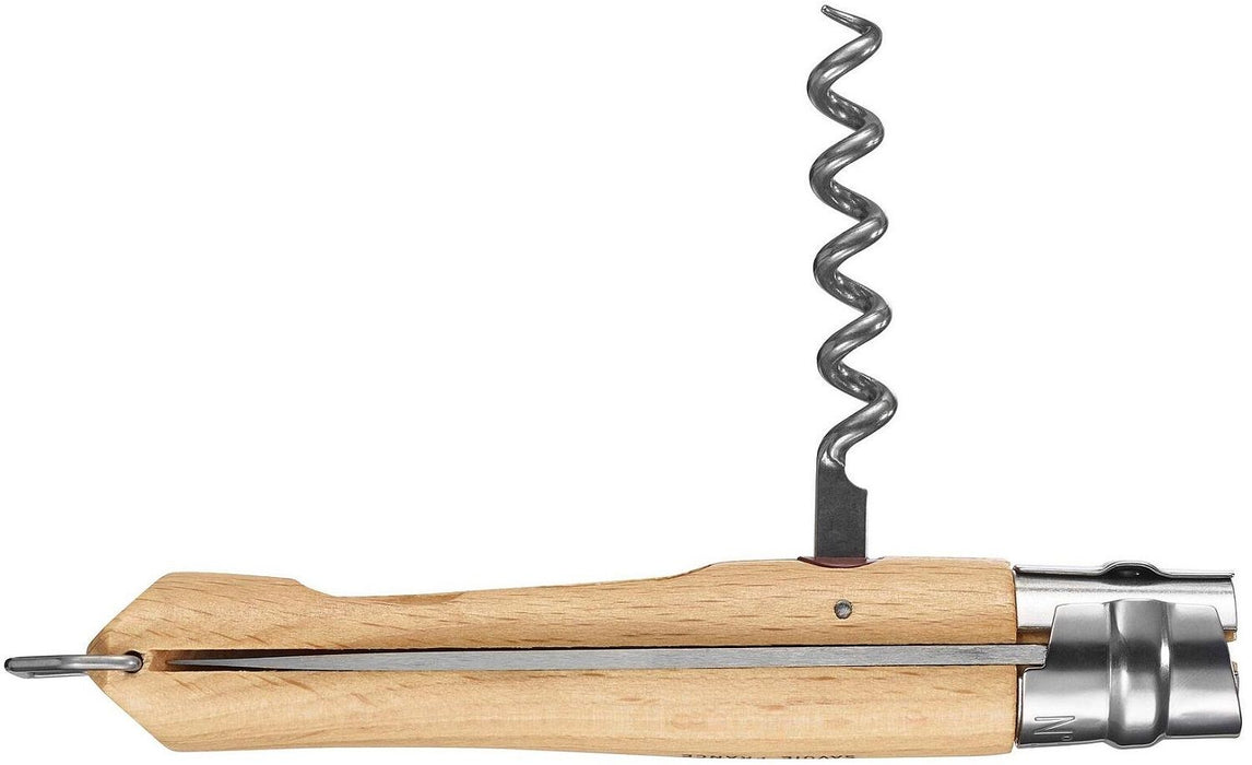 Сгъваем нож Opinel Nomad - 10 cm, с тирбушон и отварачка, бук