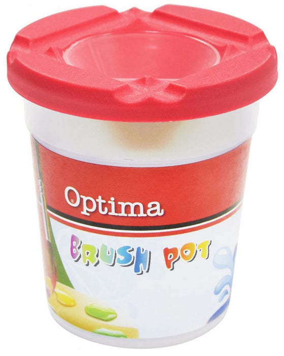 Пластмасова чашка за четки Optima - С капак, асортимент