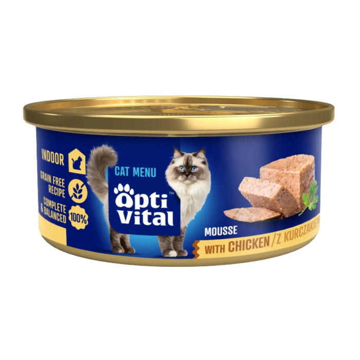 OPTIVITAL Мус с пиле - мокра храна за котки - 85 г