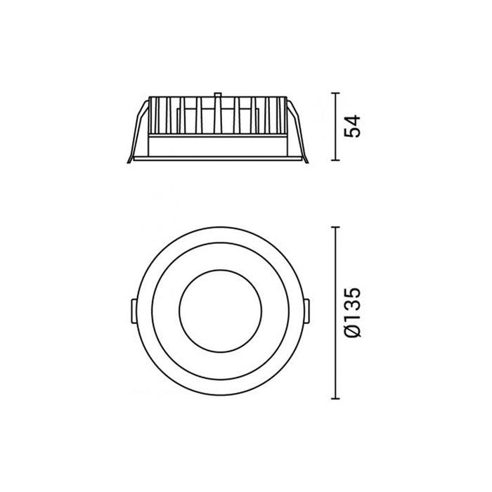 LED ЛУНА COB 20W CCT КРЪГЛА ЧЕРНА OPTONICA BRIDGELUX