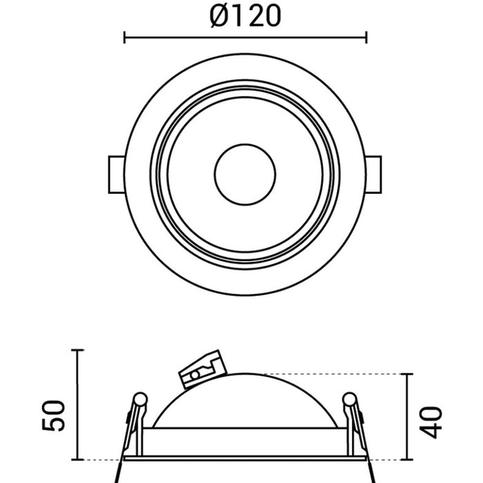 LED ЛУНА COB 10W РЕГУЛИРУЕМА КРЪГЛА ЧЕРНА OPTONICA BRIDGELUX