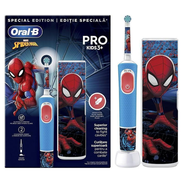 Електрическа четка за зъби Oral B OB VIT PRO SPIDERMAN+TC 6/8/6