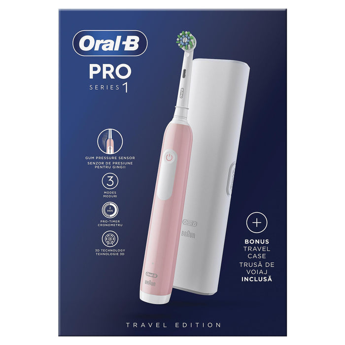 Електрическа четка за зъби Oral B PRO 1 PINK + TC 6/8/6