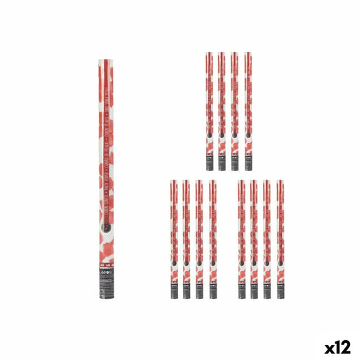 Оръдие за конфети Червен хартия Картон Пластмаса 5 x 79 x 5
