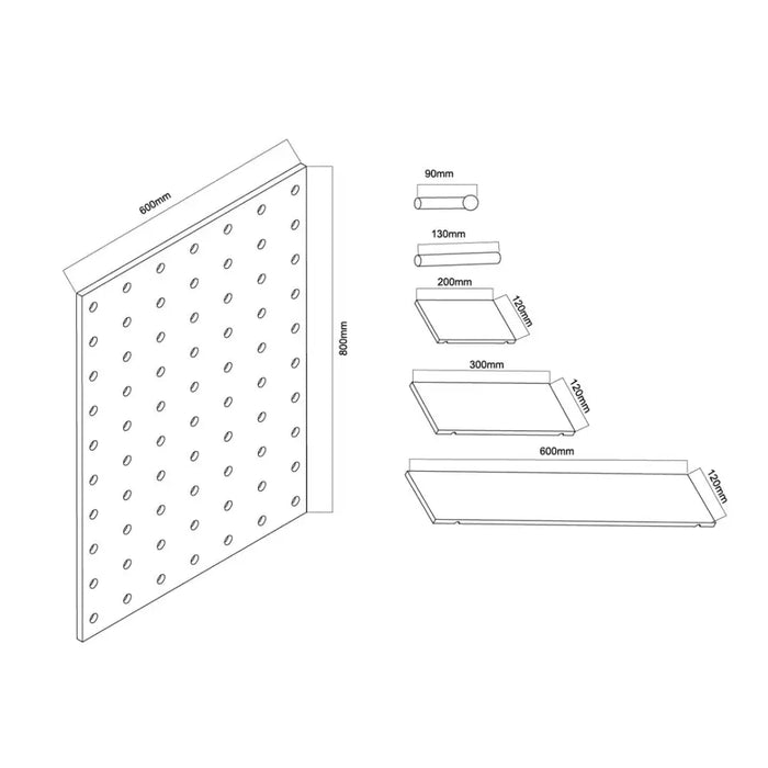 Органайзер за дървена дъска Maclean цвят светло дърво 60x80