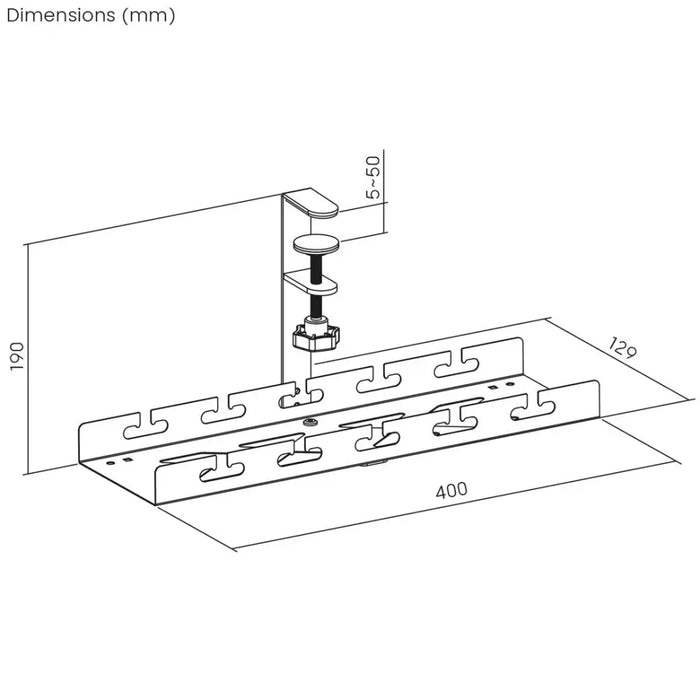 Органайзер за кабели Maclean под бюрото макс. натоварване 5