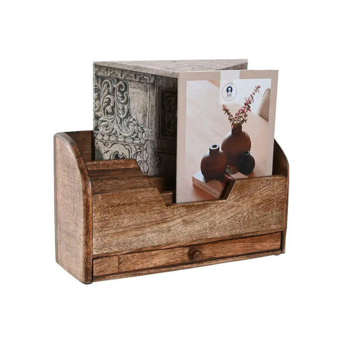Органайзер Home ESPRIT Кафяв Дърво манго 30 x 11 x 17 cm