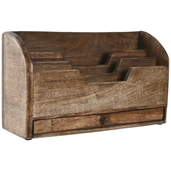 Органайзер Home ESPRIT Кафяв Дърво манго 30 x 11 x 17 cm
