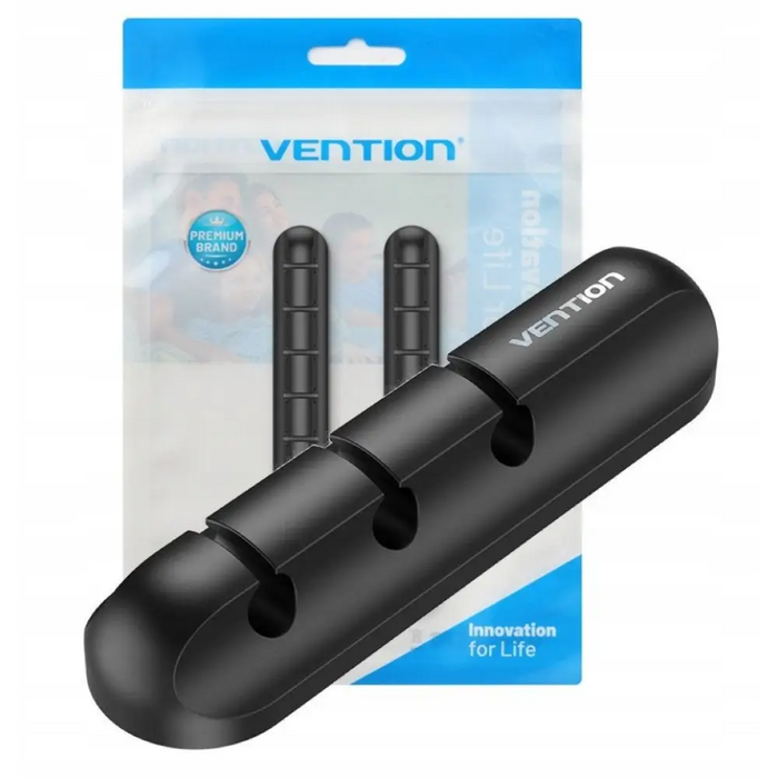 Организатор за кабели Vention с 5 порта 2 бр. черен