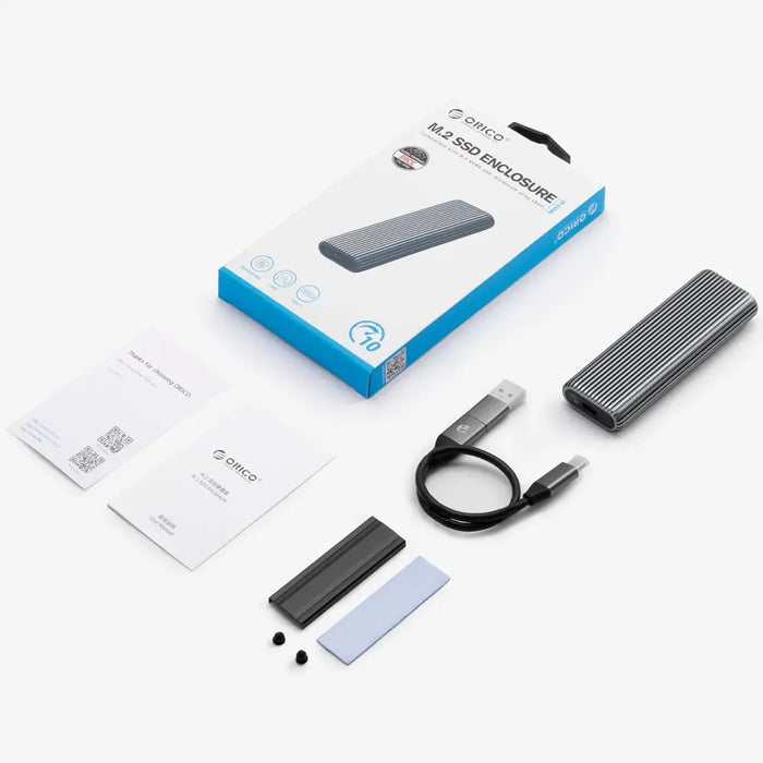 Orico AM2C3-G2 M.2 NVME USB-C 3.2 дисково устройство - сиво