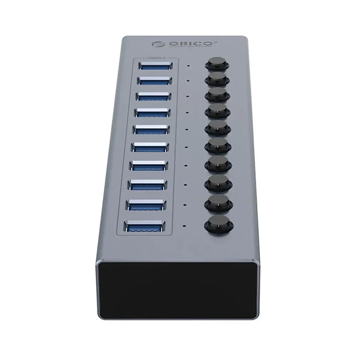 Orico BT2U3-10AB Hub 10x USB-A 3.0 с превключватели - сив