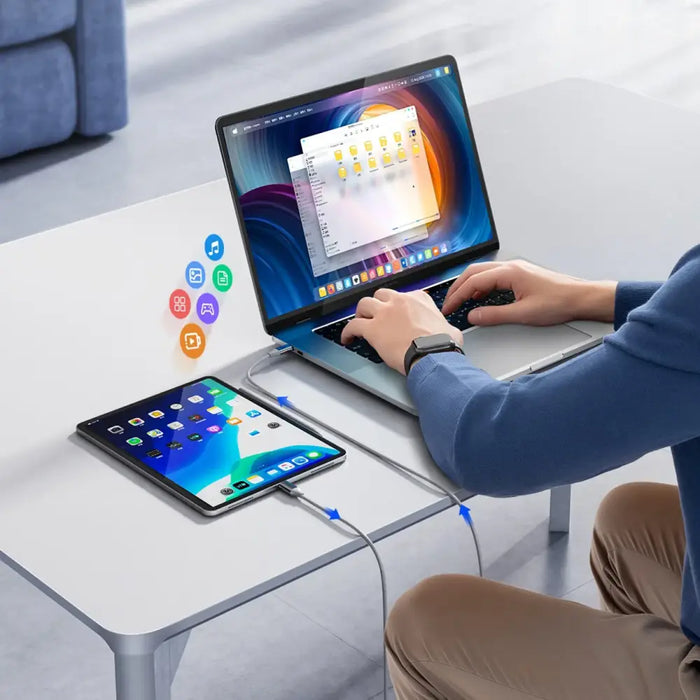 Orico CDX 60W 3A Power Delivery USB-C - USB-C 1m кабел - бял