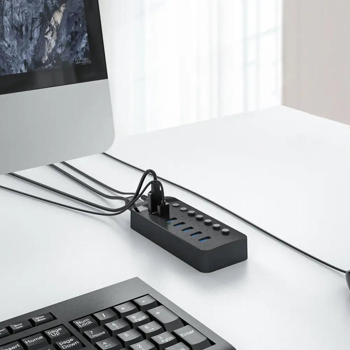 Orico CT2U3-10AB 10x USB-A 3.0 хъб с превключватели - черен