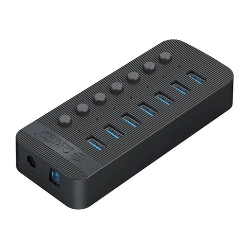 Orico CT2U3-7AB 7x USB-A 3.0 хъб с превключватели - черен