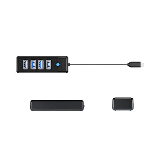 Orico PW4U-C3 USB-C / 4x USB-A 3.0 Хъб - черен
