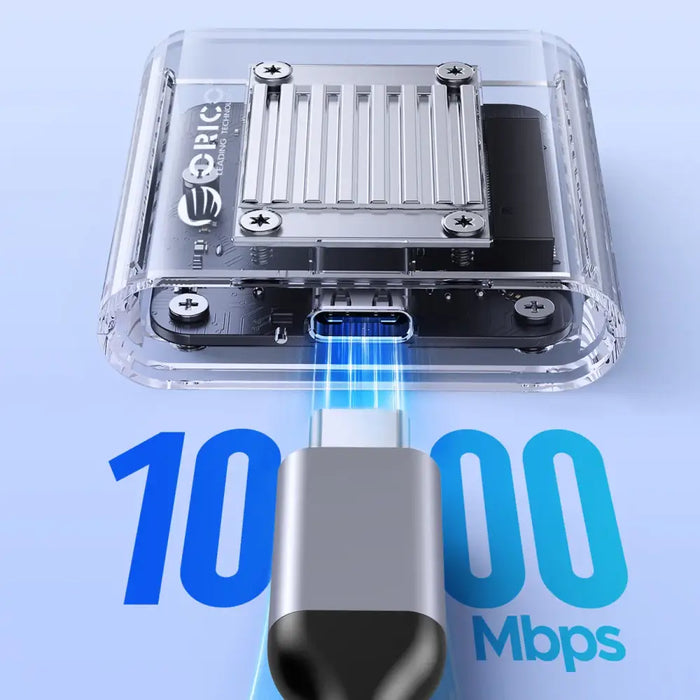 Orico TC20-M2-10G M.2 NVME USB-C 3.2 Disk Caddy - Прозрачен