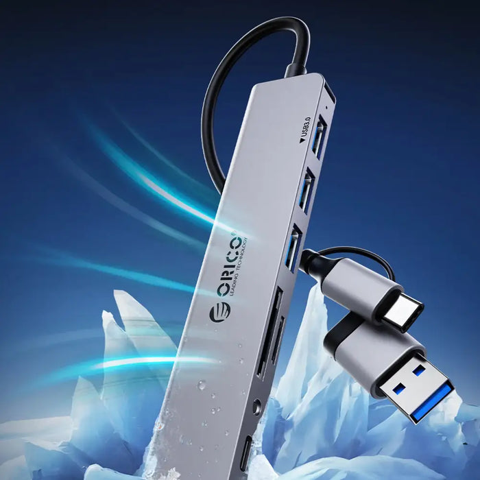 Orico YSA8-U3 USB-A/USB-C хъб докинг станция 3x USB-A 2.0