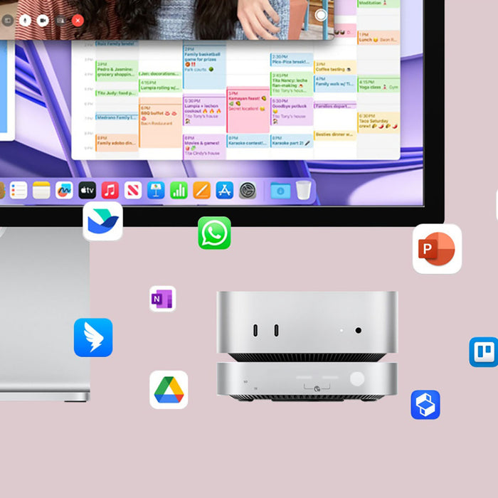 Докинг станция Orico MiniLink 9-в-1 с M.2 SSD слот за твърд диск - сребриста