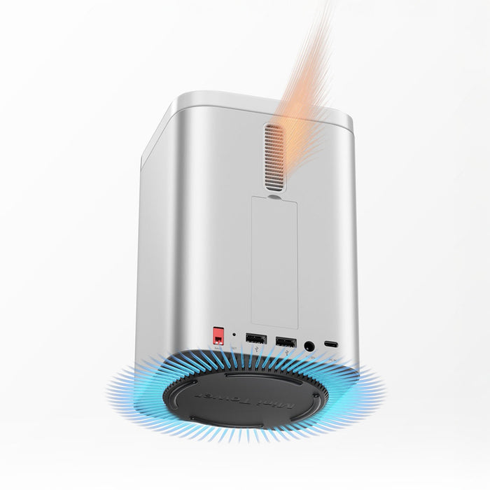 Докинг станция Orico MiniTower с гнезда за твърди дискове до 56TB - сребриста