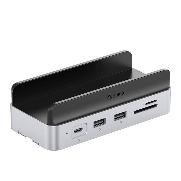 Докинг станция Orico MiniDock 10-в-1 с отделение за SSD твърд диск - сребриста