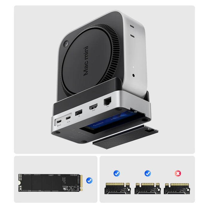 Докинг станция Orico MiniDock 10-в-1 с отделение за SSD твърд диск - сребриста