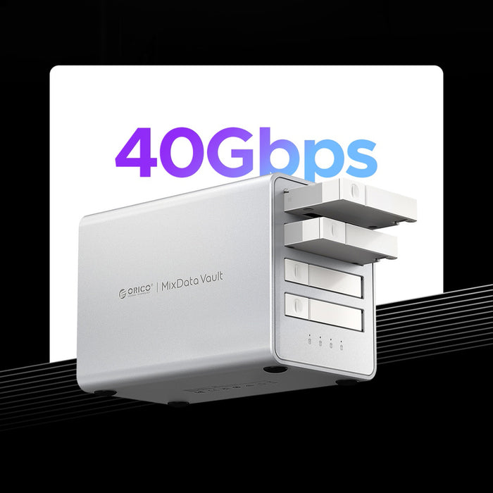 Orico 8848U4 DAS серия 4-Bay M.2 NVMe SSD дисков масив - бял