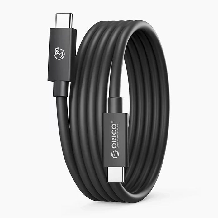 Orico USB4 Thunderbolt5 кабел 80Gbps 240W USB-C към USB-C 2m - Черен