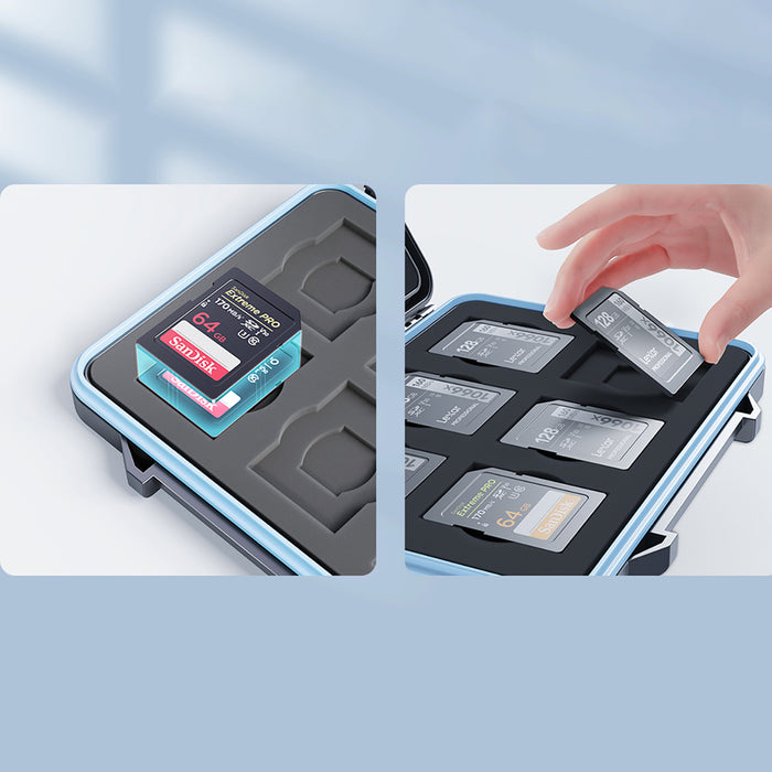 Калъф Orico PHCD за карти с памет и носители на данни, черен, 2.5" SSD, 2.5" HDD, M.2 SSD, SD, Micro SD, CompactFlash, четци за карти - черен