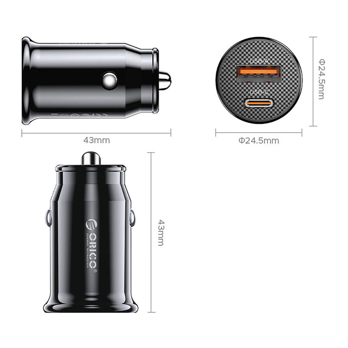 ORICO PowerMini 30W 1A1C бързо зарядно за кола