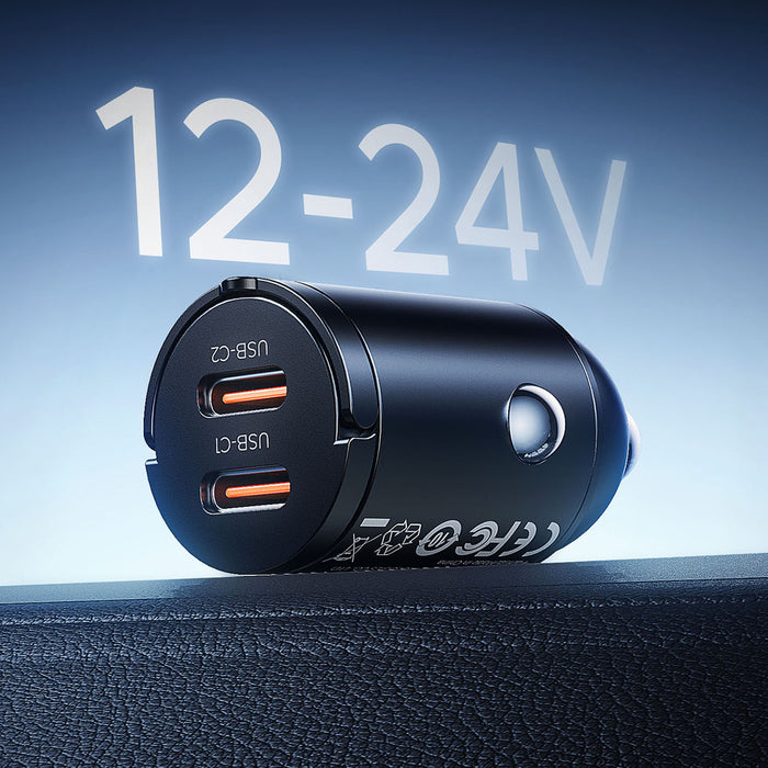 ORICO MiniRing 30W двойно USB-C зарядно за кола от цинкова сплав