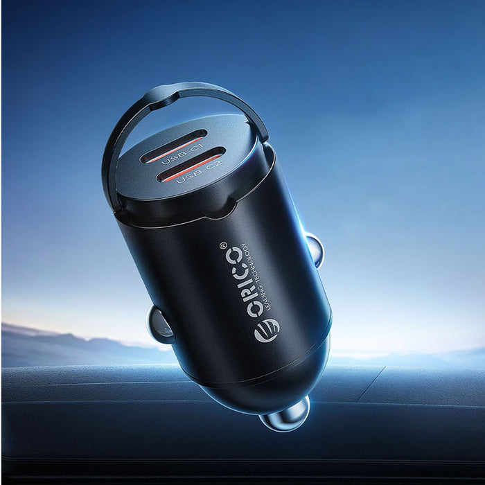 ORICO MiniRing 30W двойно USB-C зарядно за кола от цинкова сплав