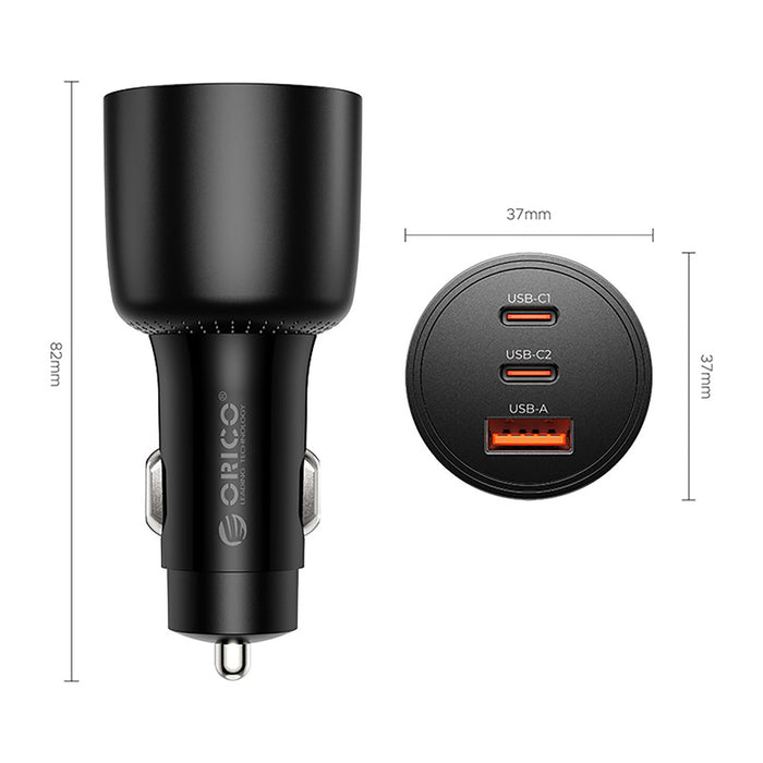 ORICO PowerLink 165W 1A2C Алуминиево PD зарядно за кола
