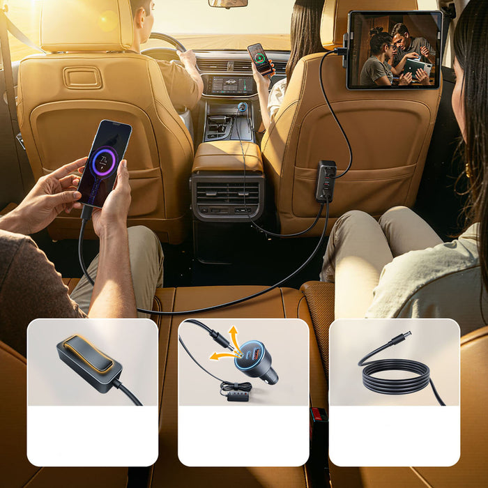 ORICO ChargeClip 90W 2A4C Задно зарядно за кола с множество портове
