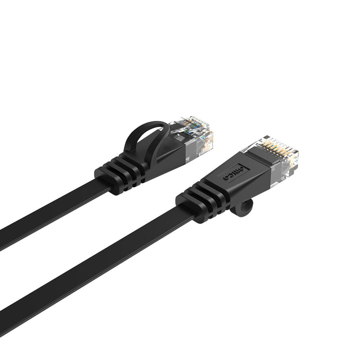 Orico PUG-C6B CAT6 1000Mbps RJ45 Ethernet мрежов кабел, плосък LAN, 2 м, черен